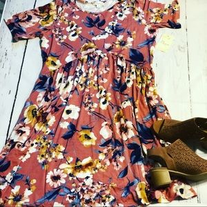 Mauve floral dress